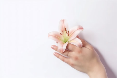 Glitter pink nail polish manicureの素材