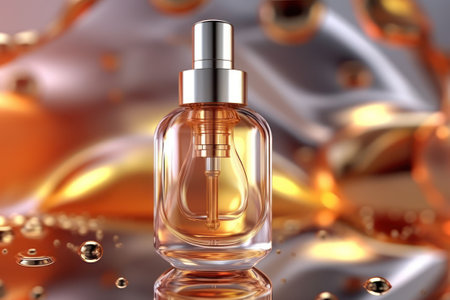 cosmetic products in a composition on a light backgroundの素材