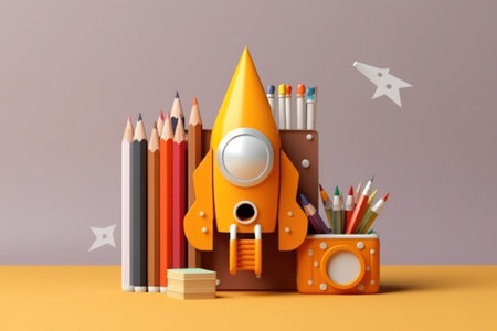 School supplies conceptの素材