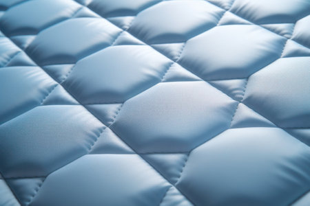 Close up of white quilted soft mattressの素材