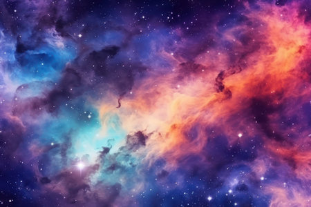 Colorful ink in water isolated on a black backgroundの素材