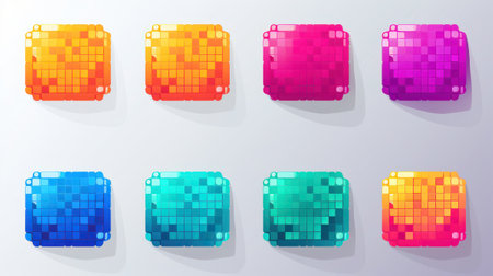 Pixel speech bubbles chatの素材