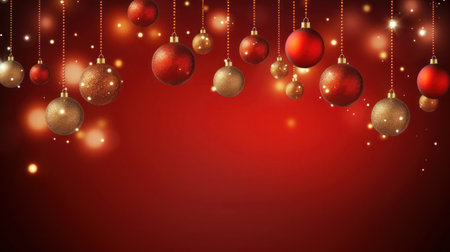 Background and Christmas garland, generative aiの素材