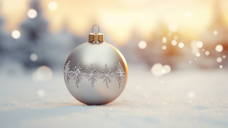 Shiny Christmas ornaments, generative aiの素材