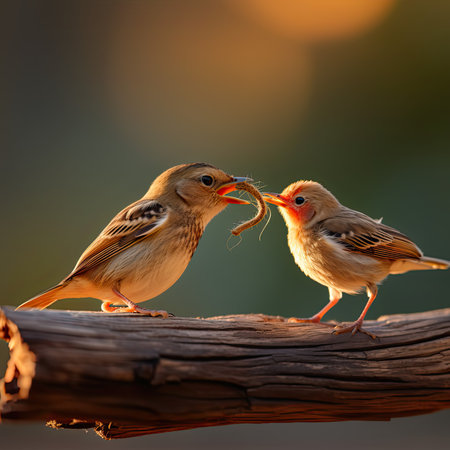 Pair of sparrows fightingの素材