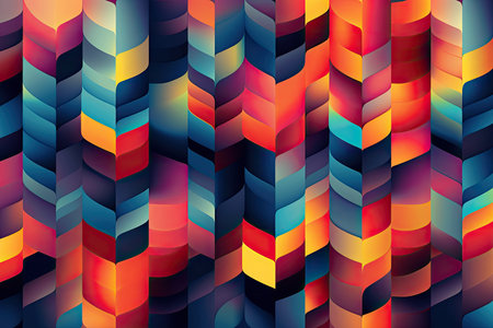 mesmerizing abstract background with interlacing geometric patterns and optical illusions, challenging the viewer's perceptionの素材