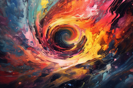 whirlpool of abstract colors and textures on a vivid background, creating a dynamic and immersive visual experienceの素材
