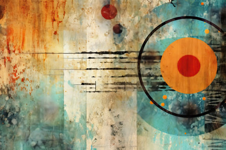 burst of abstract textures and colors on a textured background, creating a tactile and visually captivating experienceの素材