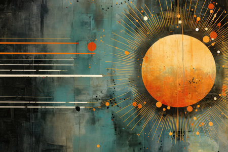 burst of abstract textures and colors on a textured background, creating a tactile and visually captivating experienceの素材