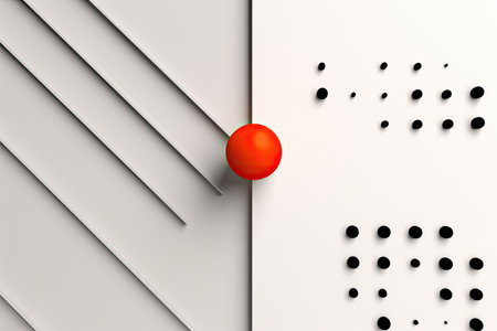 minimalistic abstract background with a single dot, representing a focal point and the power of concentrationの素材