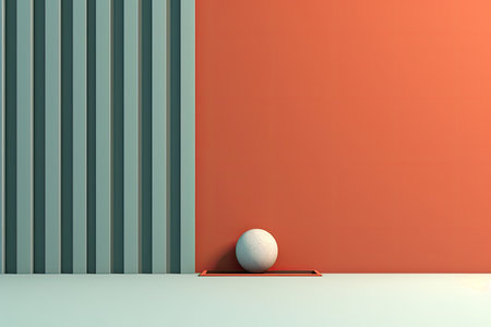 tranquil minimalistic background with a single vertical line, creating a sense of calm and balanceの素材