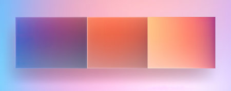 Panorama of minimalistic abstract background with a gradient rectangle, creating a sense of depth and dimensionの素材
