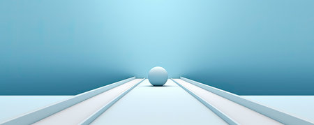 Panorama of clean and minimalistic background with a single, centered line, representing simplicity and balanceの素材