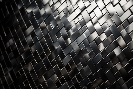 Carbon Fiber Mosaic in Shimmering Silverの素材