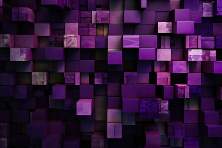 captivating display of layered rectangles in cool shades of purple, creating a sense of depth and intrigueの素材