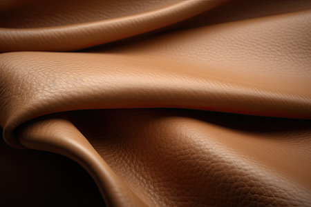 Light tan leather texture with soft, supple feel and subtle textureの素材