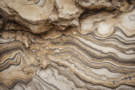 Mesmerizing Marble-Like Rock Texture with Swirling Stripes and Veinsの素材