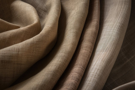 Soft and Textured Linen Fabric with Subtle Weave Patterns in Earthy Colorsの素材