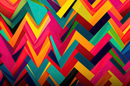 Vibrant Zigzag Patterns in Bold Colorsの素材
