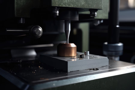Capturing the Precision and Durability of an Industrial Impact Testing Machine: Macro View of a Broken Specimen on a Metallic Surfaceの素材