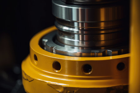 Powerful Hydraulic Actuator: Unveiling the Force and Durability of Heavy Machinery with Macro Precisionの素材