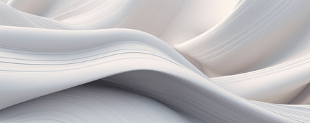 An abstract display of white abstract lines and curves against a backdrop of clean, minimalist environmentsの素材