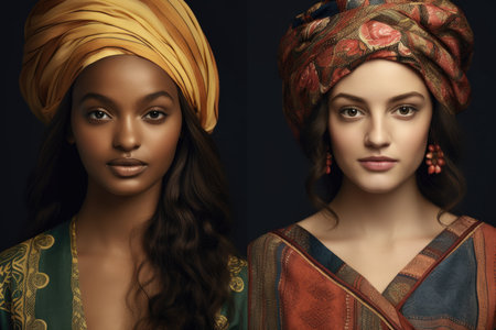 Celebrating Diversity: Portraits Showcasing the Beauty and Richness of Different Cultures and Ethnicitiesの素材