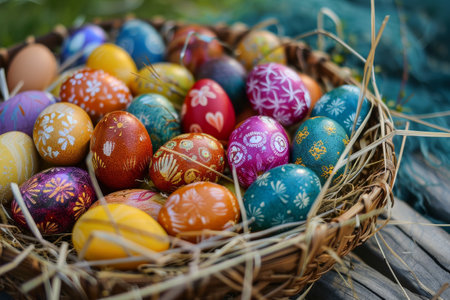 A Family's Journey into the Art of Easter: Discovering the Vibrant World of Egg Dyeing with Natural Colorsの素材