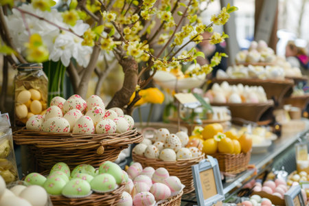 Spring Festivities Unfold at the Vibrant Easter Market Featuring Artisanal Crafts and Gourmet Treatsの素材