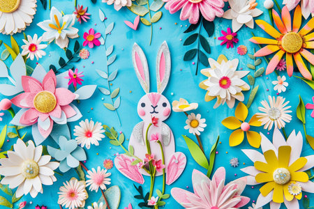 DIY Delight: Creating Unique Easter Cards with Colorful Paper, Glitter, and Love for a Personalized Spring Greetingの素材