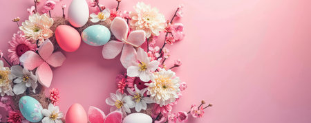 Bringing Spring Indoors: A Step-by-Step Guide to Creating Your Own Colorful Easter Egg Wreathの素材