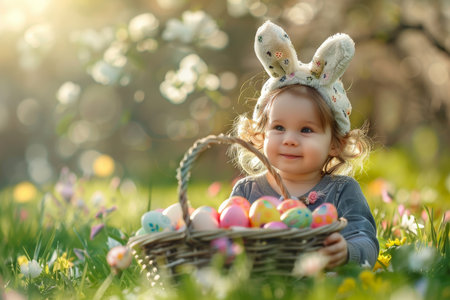 A Little Bunny in the Garden: A Child's Delightful Easter Egg Hunt Adventureの素材