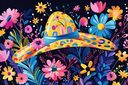 Elegance in Bloom: A Creative Take on the Traditional Easter Bonnet with Abstract Floral Designsの素材