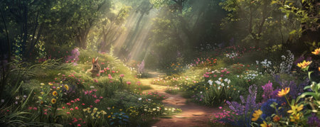 Follow the Bunny Tracks: An Adventure to the Secret Nest Filled with Easter Surprisesの素材