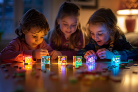 Rolling into Spring: Kids Unleash Their Creativity with Easter-Themed Story Cubes for Endless Talesの素材