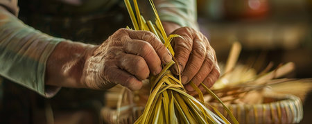 Faith in Every Twist: The Detailed Art of Making Palm Crosses for a Blessed Palm Sundayの素材