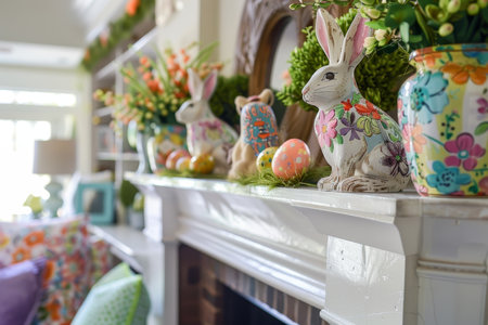 Handcrafted Easter Bunny Garland: A Festive Touch of Spring for Your Home Decorの素材