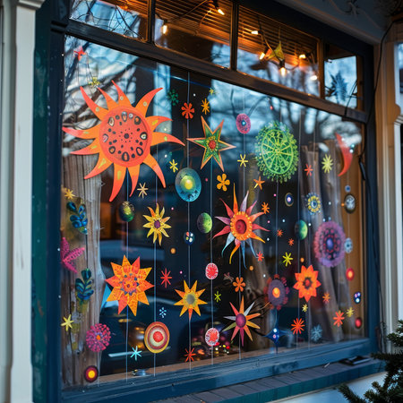 From Spring Blossoms to Winter Wonders: The Ever-Changing Beauty of Seasonal Window Decorの素材