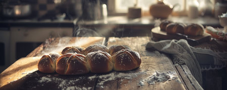 The Essence of Spring Celebrations: Homemade Hot Cross Buns Glazed to Perfectionの素材