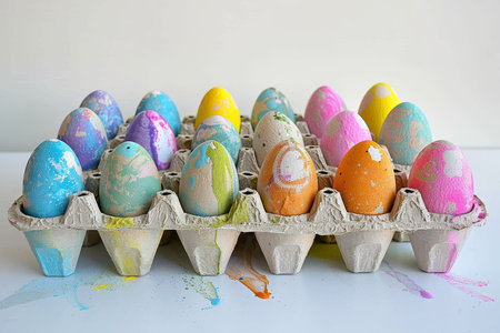 A Family Easter Project: Turning Egg Cartons into Festive Spring Decorの素材
