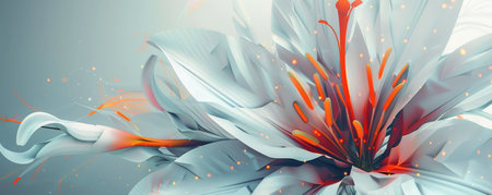 From Angles to Petals: An Abstract Geometric Interpretation of a Springtime Easter Lilyの素材