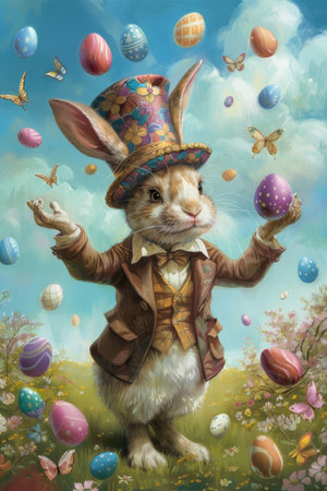 The Enchanting Easter Show: A Bunny Magician's Eggstraordinary Hat Trickの素材