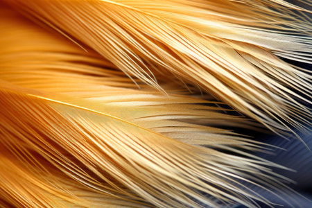 Whimsical Beauty: A Macro Close-Up Shot of Vibrant Feathers in Exquisite Detailの素材