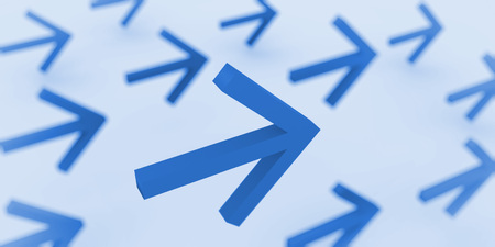 Arrow movement forward render illustrationの写真素材