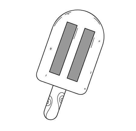 Hand drawn ice cream doodleのイラスト素材