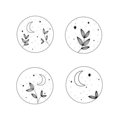 set of hand-drawn art vector illustrations for highlightのイラスト素材