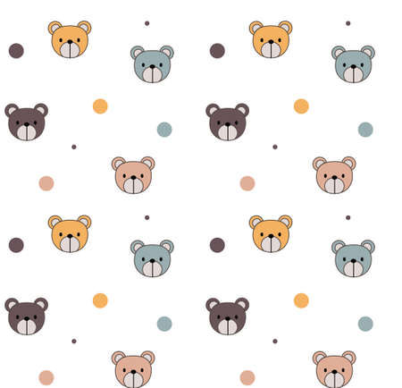 Background seamless patterns with cute pastel doodleのイラスト素材