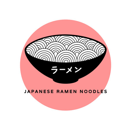 Asian food logoのイラスト素材