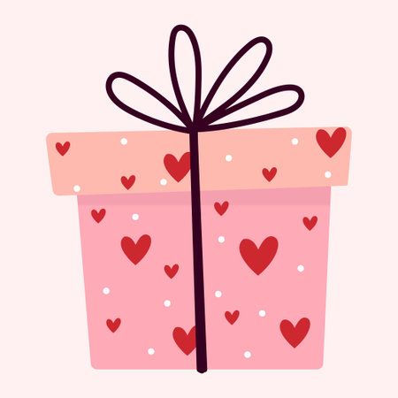 Saint Valentines cute romantic presents. Trendy modern vector illustration, hand drawn.のイラスト素材