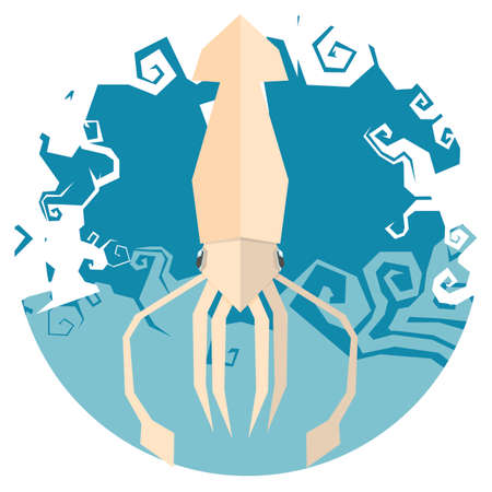 squid icon vectorのイラスト素材